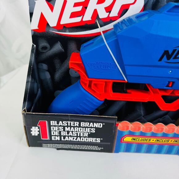 Nerf Alpha Strike Big Cat DB-2 Blaster 8X Elite Darts Hasbro - Picture 7 of 9
